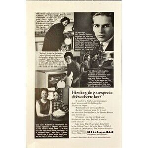 Kitchen Aid Dishwashers "Don't be surprised if it lasts 20 years" Print Ad 1969